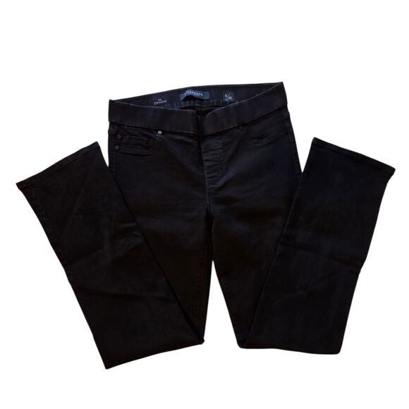 Liverpool The Straight Black Jeans, Straight Leg Stretch, pull-on, size 8 or 29 - Picture 1 of 10